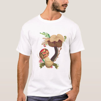 T-shirt Aquarelle Champignons Abstraits