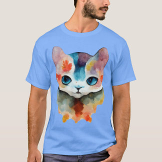 T-shirt Aquarelle chat rétro