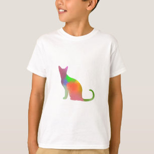 T-shirt Aquarelle Chat Silhouette