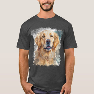 T-shirt Aquarelle chien doré récupérateur doux Pour tout c