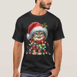 T-shirt Aquarelle Christmas Kitten