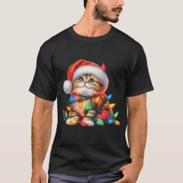 T-shirt Aquarelle Christmas Kitten