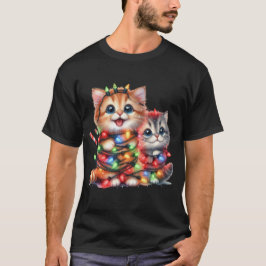 T-shirt Aquarelle Christmas Kitten