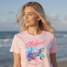 Aquarelle colorée à travers la tortue de vie