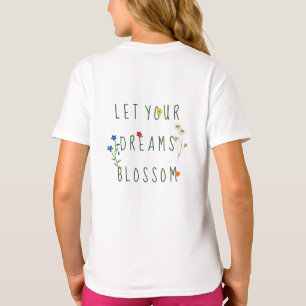 T-shirt Aquarelle colorée Fleur sauvage Citation d'été