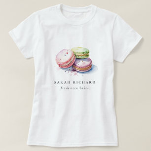 T-shirt Aquarelle colorée Pastel Français Macarons boulang
