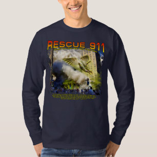 T-shirt Aquarelle composite "Secourt 911" avec message