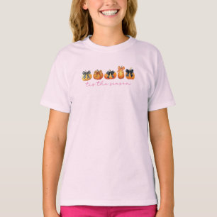 T-shirt Aquarelle Coquette Bow Citrouille Automne Thanksgi