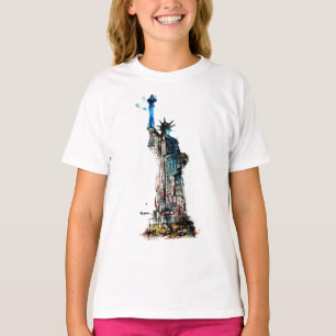 T-shirt Aquarelle d'amour de voyage de New York City de