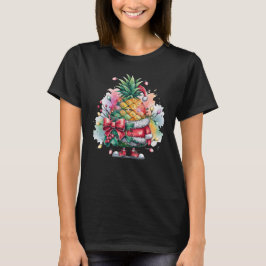T-shirt Aquarelle d'ananas de Noël