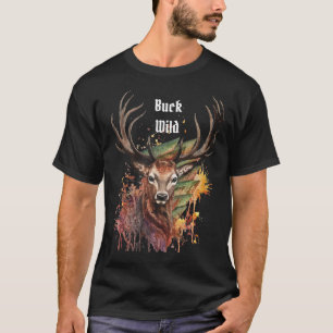 T-shirt Aquarelle de Buck Wild Deer