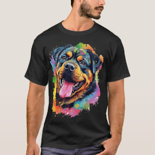 T-shirt Aquarelle de chien Rottweiler