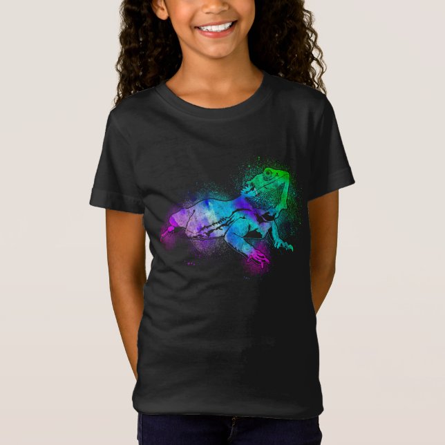 T-Shirt Aquarelle de dragon à oreilles (Devant)