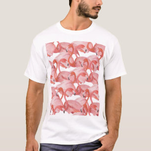 T-shirt Aquarelle de Flamant rose : Motif transparent