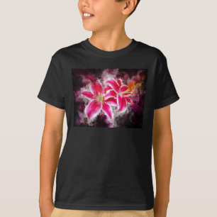 T-shirt Aquarelle de fleur de Stargazer Lily - bb 03