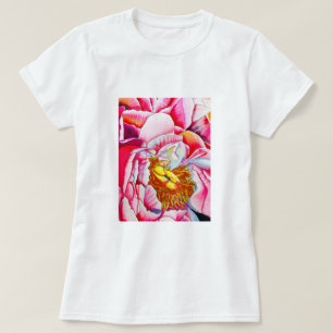 T-shirt Aquarelle de fleur rose