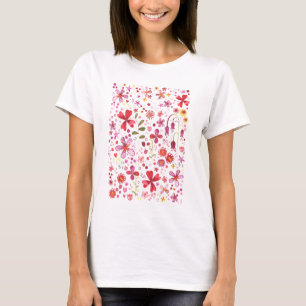 T-shirt Aquarelle de fleurs sauvages