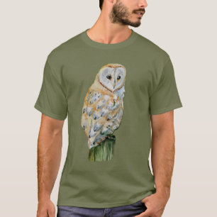 T-shirt Aquarelle de hibou de grange