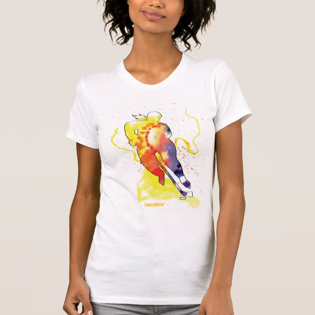 T-shirt Aquarelle de hockey (Devant)