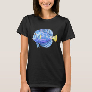 T-shirt Aquarelle de l'océan tropical Aquarium pourpre Poi