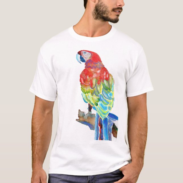 T-shirt Aquarelle de Macaw Parrot d'Australie T Shirt (Devant)