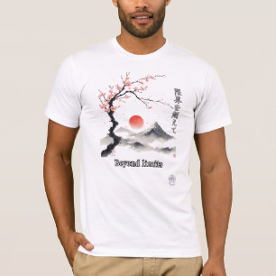 T-shirt Aquarelle de montagne Sakura japonaise