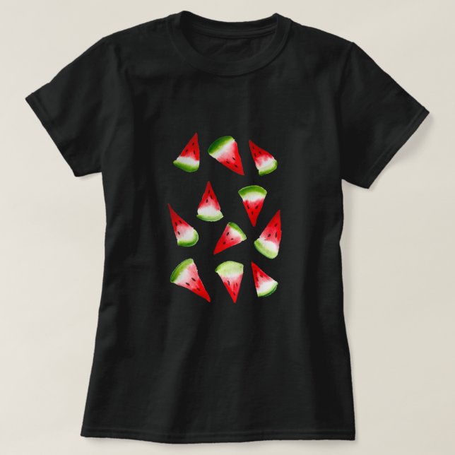 T-shirt Aquarelle de pastèque fruit mignon (Design devant)