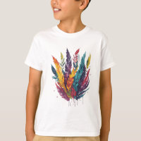 Aquarelle de plumes colorées