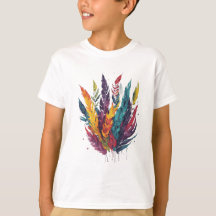 Aquarelle de plumes colorées
