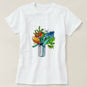 T-shirt Aquarelle des fleurs australiennes