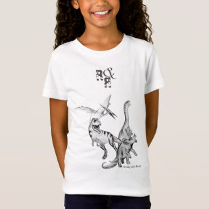 T-Shirt Aquarelle Dinosaure Enfants S'amusent et Rugissent