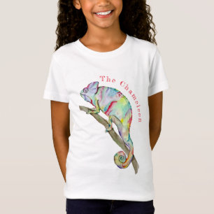 T-Shirt Aquarelle drôle caméléon