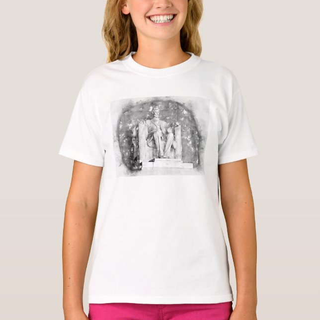 T-shirt Aquarelle du Mémorial Lincoln (Devant)