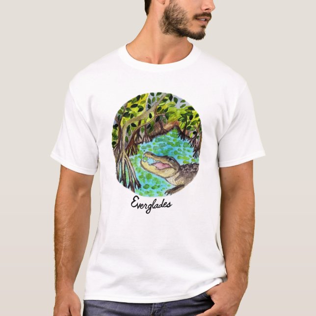 T-shirt Aquarelle du parc national des Everglades (Devant)