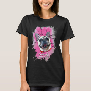 T-shirt Aquarelle et ambre bleu français couleur mignonne
