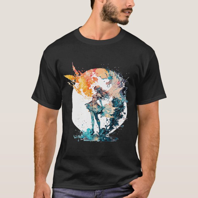 T-shirt Aquarelle Fairy Fairycore Grunge Pastel Goth Butt (Devant)