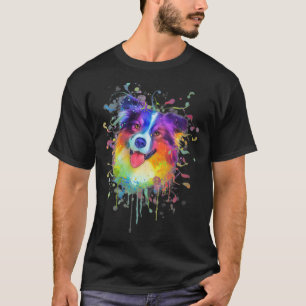 T-shirt Aquarelle féminine Berger australien Lover cadeau 