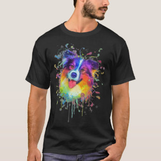 T-shirt Aquarelle féminine Berger australien Lover cadeau