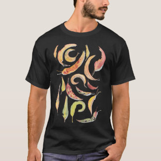 T-shirt Aquarelle Feuille Eucalyptus (Arrière - plan blanc