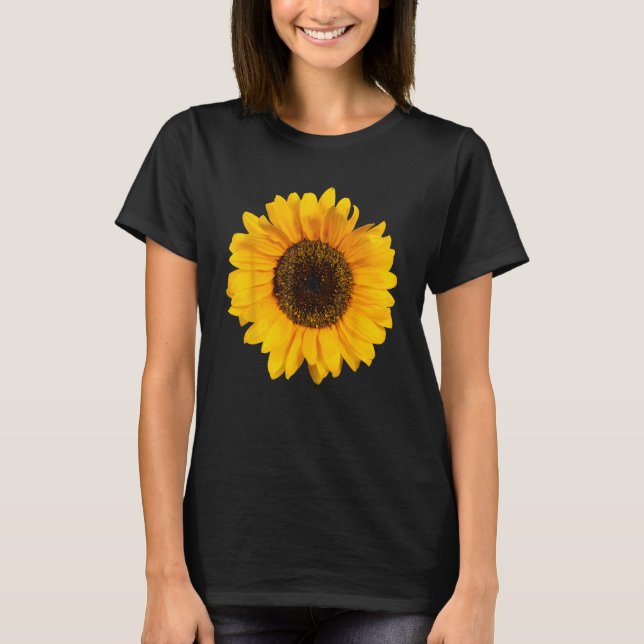 T-shirt Aquarelle florale de tournesol jaune Positivité (Devant)
