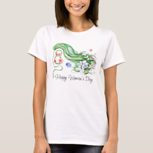 T-shirt Aquarelle Florale Journée internationale des femme