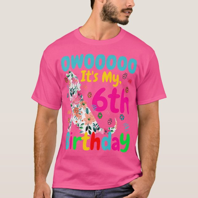 T-shirt Aquarelle Florale Loup 6E Ans Loups B (Devant)