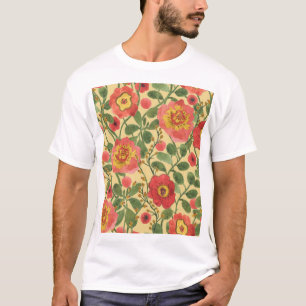 T-shirt Aquarelle florale rétro : Élégance intemporelle