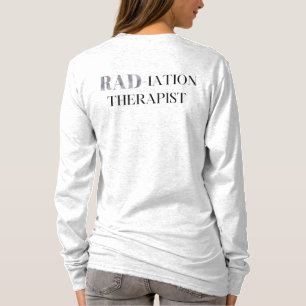 T-shirt Aquarelle foncée "RAD-iation Therapist" Manches lo