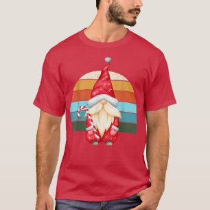T-shirt Aquarelle Gnome Père Noël Noël Arbre Lumière Noël