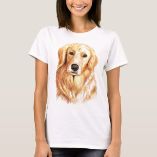 T-shirt Aquarelle Golden Retriever
