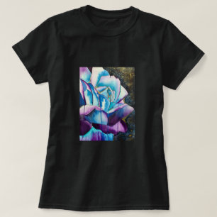 T-shirt Aquarelle gothique bleu violet art rose