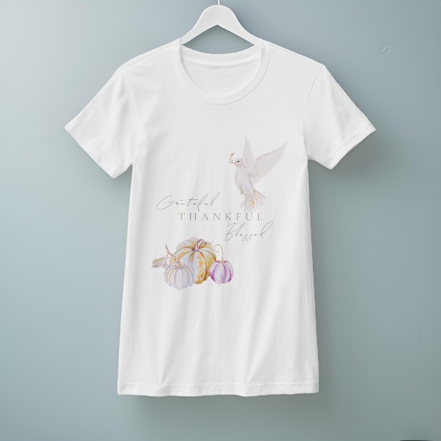 T-shirt Aquarelle Gratuit Heureux Béni Thanksgiving (Créateur téléchargé)