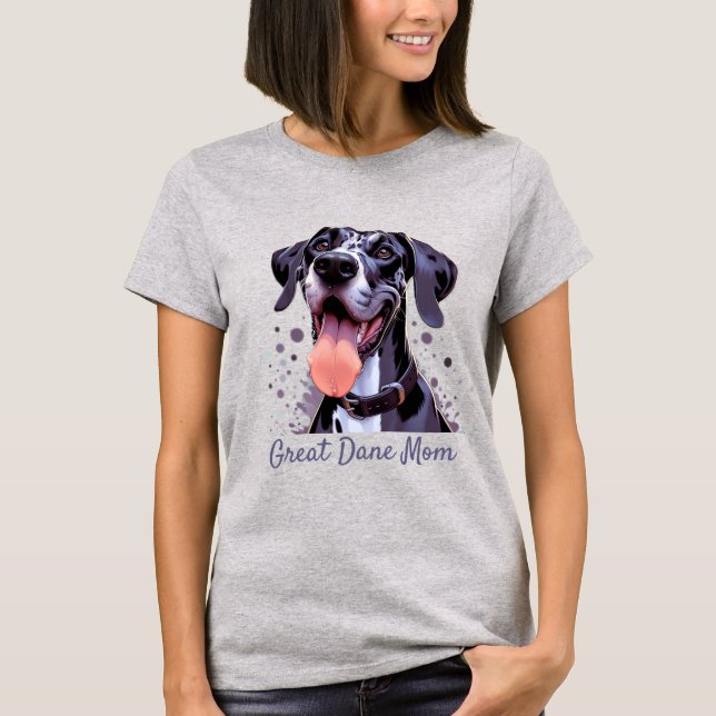 T-shirt Aquarelle Great Dane amusant chien animal animal a (Devant)