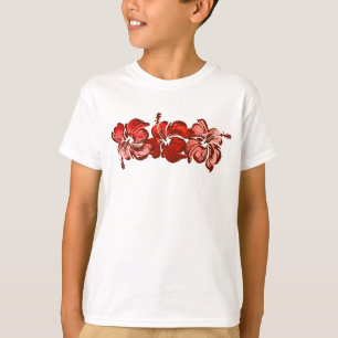 T-shirt Aquarelle Hibiscus Hawaiian Tropical